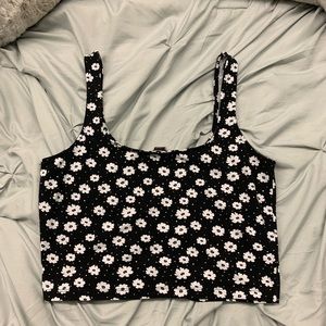 flower print cropped tank